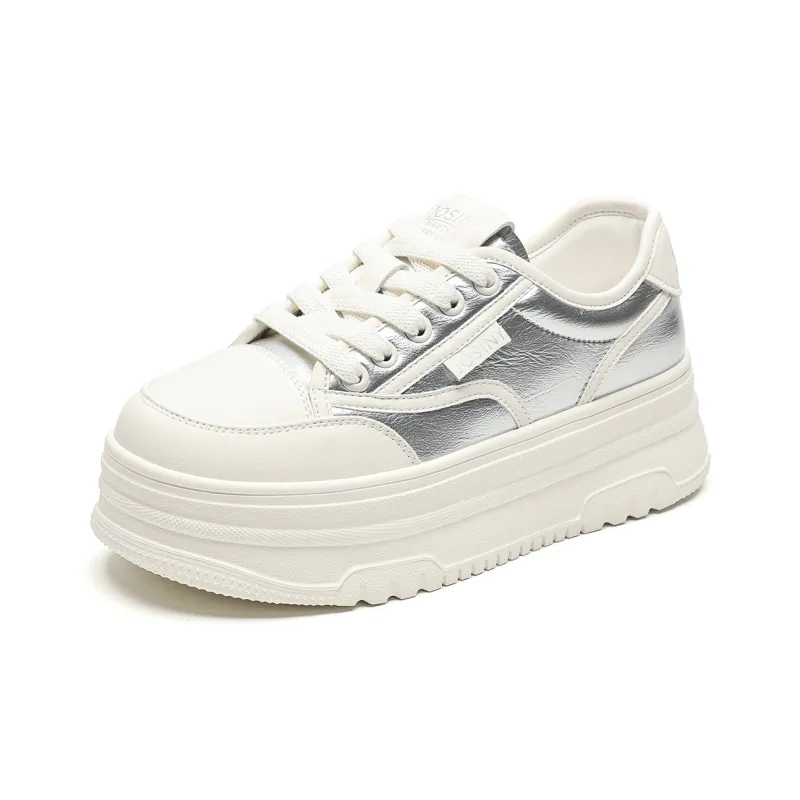 JOSINY Height Increasing Slip-Resistant Low-Top Skateboard Shoes Women's-7