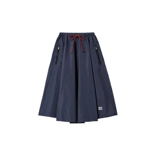 MIU MIU Casual Long Skirts Women's Blue