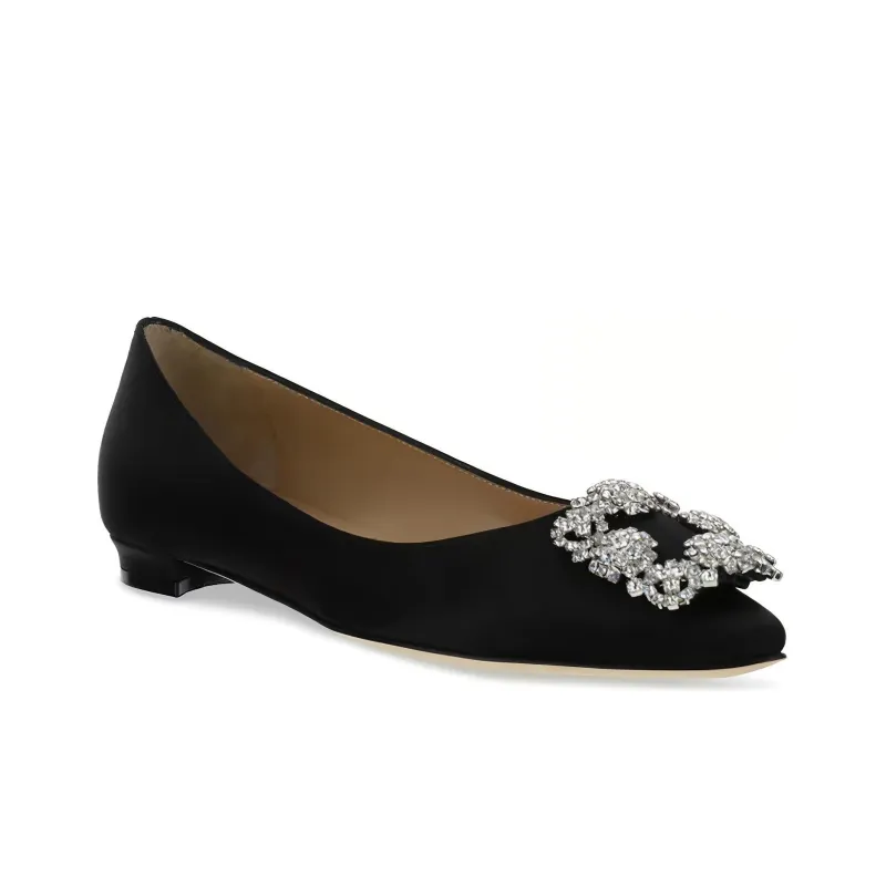 MANOLO BLAHNIK Flat Shoes Women's Black-2