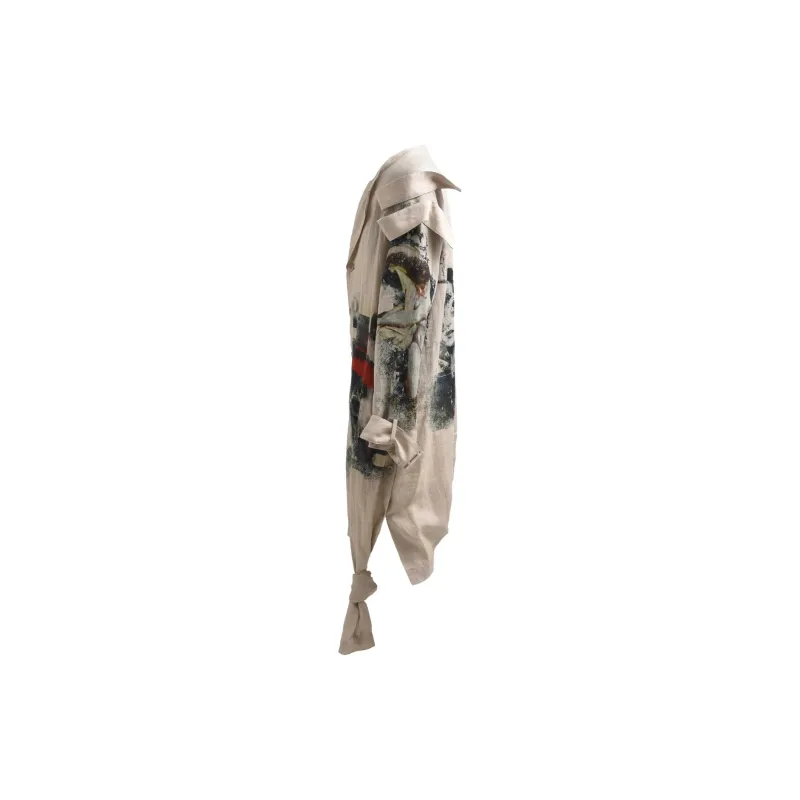 Yohji Yamamoto Patterned Double Jacket With Shoulder Epaulettes-2
