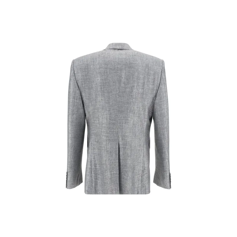 Alexander McQueen Single Breasted Metallic Finish Blazer-1