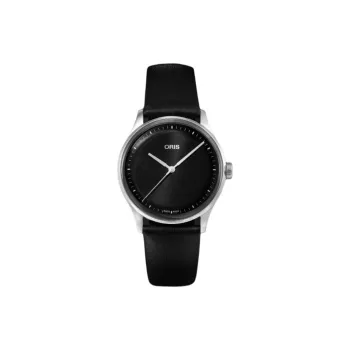 Oris Automatic Mechanical Movement Men's Watches Watch 38mm Black Dial Stainless Steel Case Leather Strap