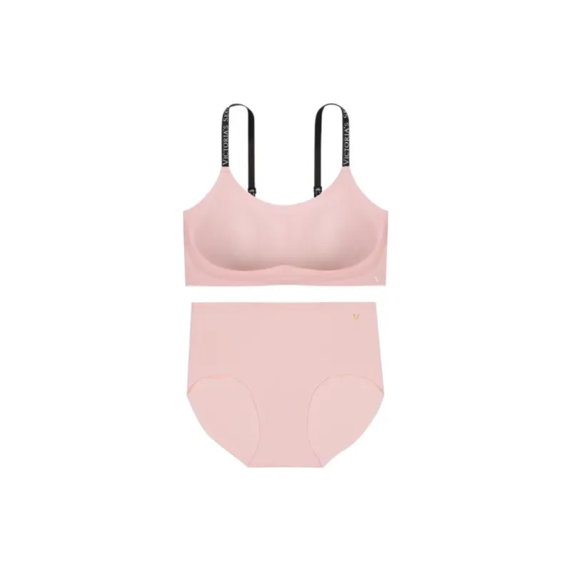 Victoria's Secret Jelly Strip Camisole Series Underwear Set Women's Pink Rose-0