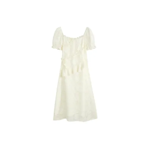 Love to serve Short-Sleeved Dresses Women's Apricot