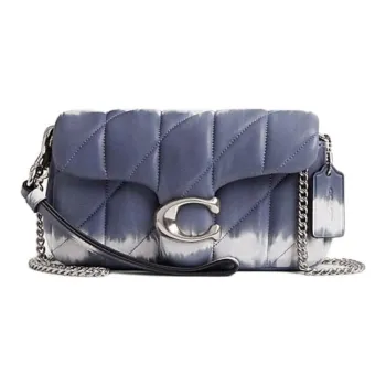 COACH Tabby Nappa Leather Shoulder Bag Crossbody Bag Small Size Women's Midnight Marine Blue Multicolor