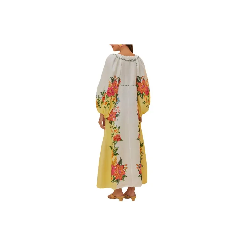 Farm Rio Off-White Bloom Garden Maxi Dress-1