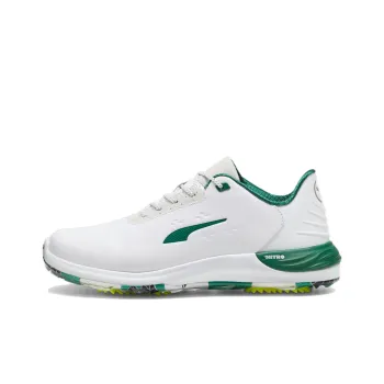 PUMA Slip Resistant Low Top Golf Shoes Men's White Green Yellow
