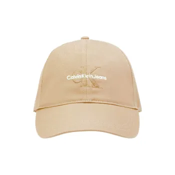 CALVIN KLEIN Cotton Baseball Caps Men's Light Khaki