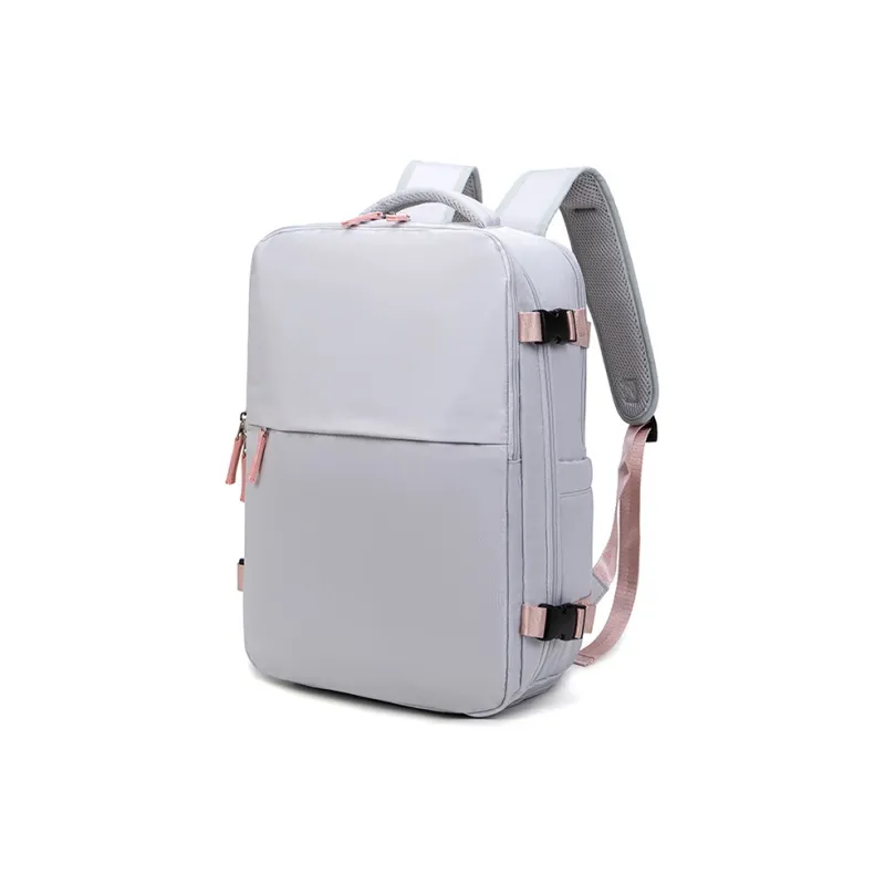 TTaG．baG Oxford Backpack Women's Purple/Beige Yellow/Ecru/Light Gray/Black-7