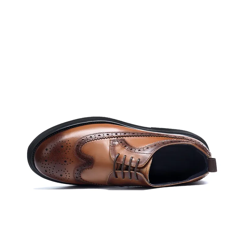ASTON M.JAZZ Dress Shoes Men Low Top Black/Brown/Yellow-3