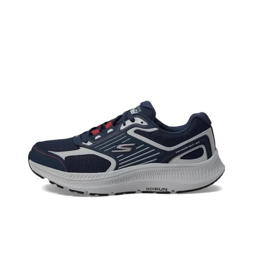 Skechers Go Run Consistent Anti-Slip And Wear-Resistant Lightweight Low-Top Running Shoes Men's Blue Red