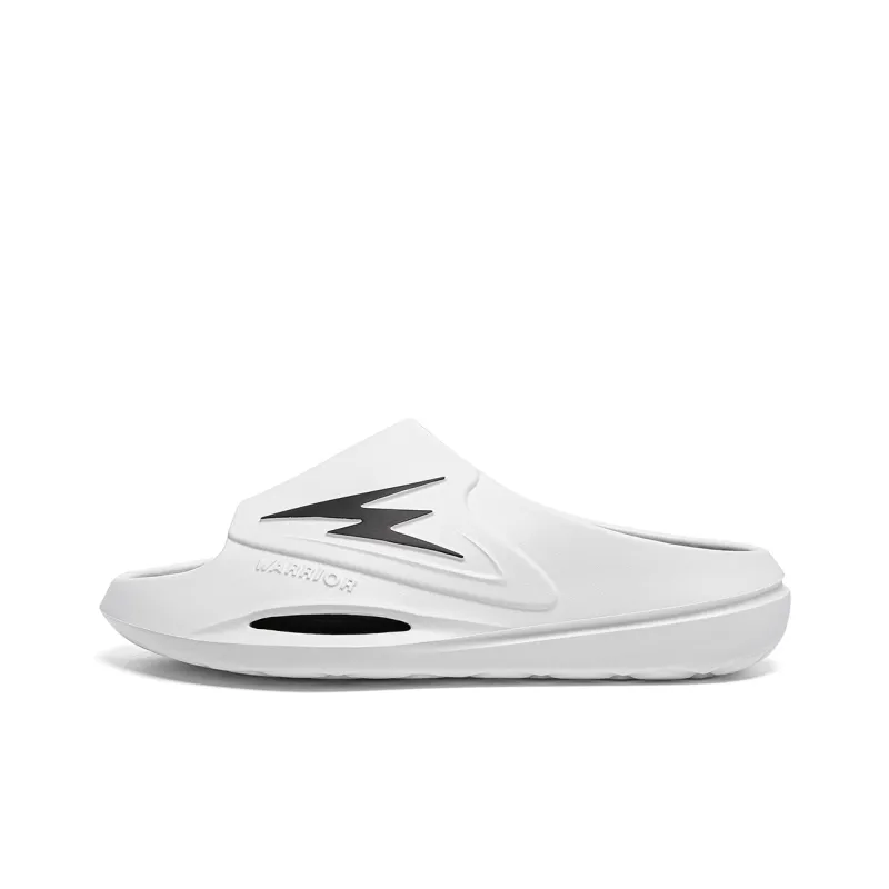 Warrior Wing Series Abrasion Resistant Slide Slippers Men's White Black-0