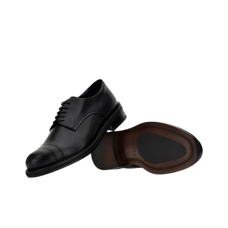 Canali Dress Shoes Men Low-Top Black-4