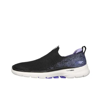 Skechers Go Walk 6 Glimmering Anti-Slip And Wear-Resistant Support Low-Top Casual Shoes Women's Black Purple