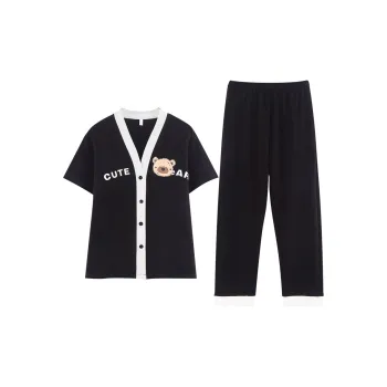 AUTUMNDEER Pajama Set Men's Dark Gray