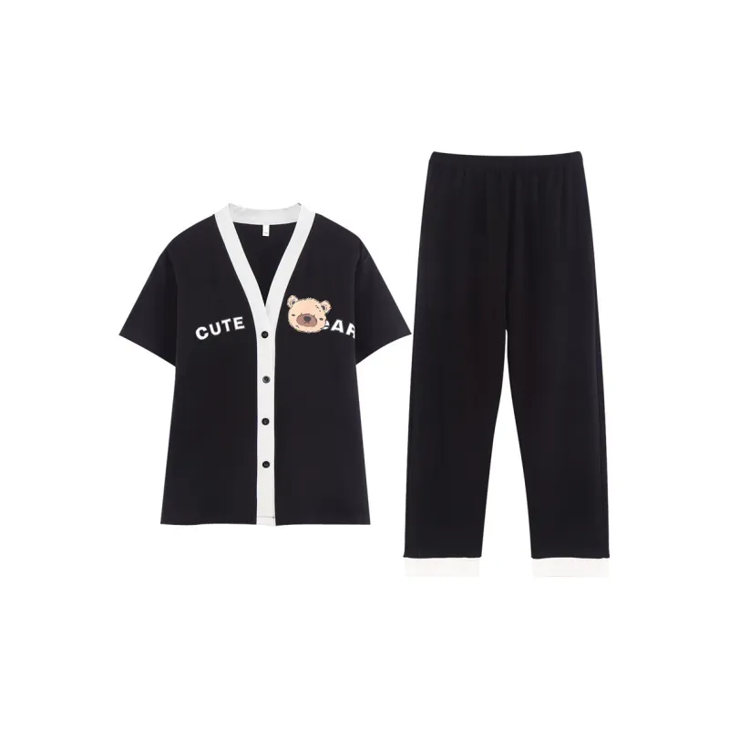 AUTUMNDEER Pajama Set Men's Dark Gray-0
