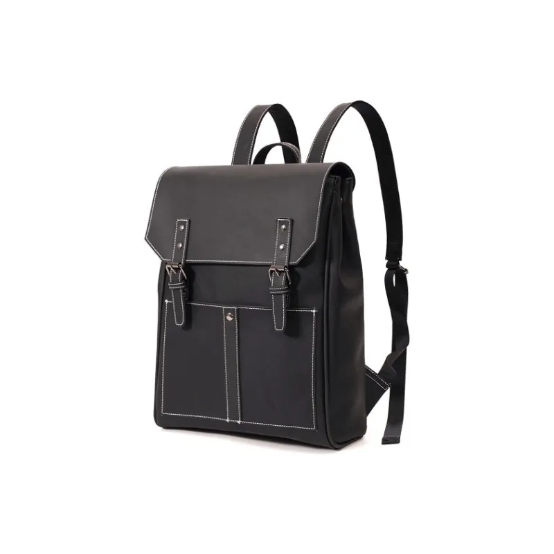 TTaG．baG PU Backpack Men's Black-1