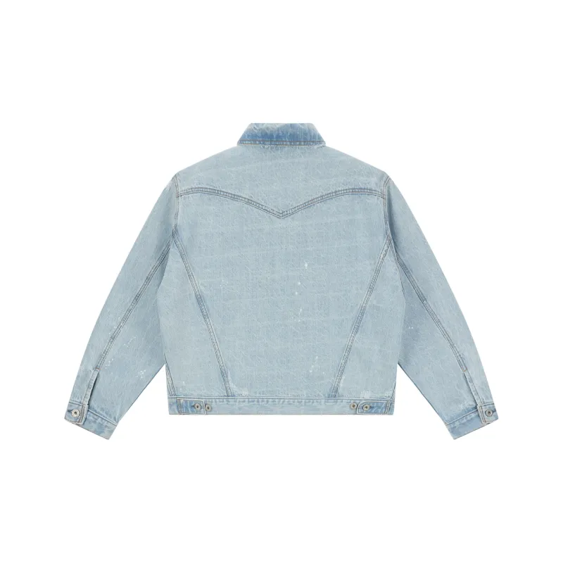 BLANK PROGRAM Denim Jacket Unisex Light Blue-1