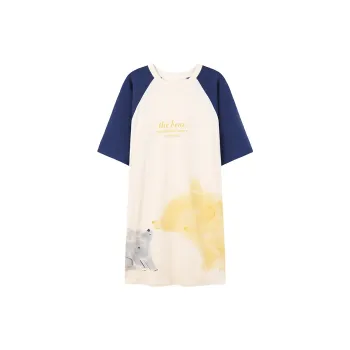 Close-fitting Areas Nightgown Women's Ecru