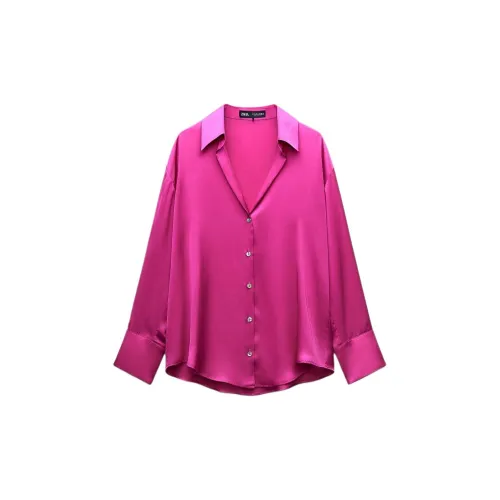 ZARA Shirts Women's Dark Fuchsia