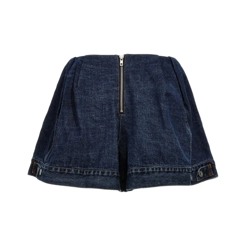 Sacai SS24 Denim Shorts Women's Blue-1
