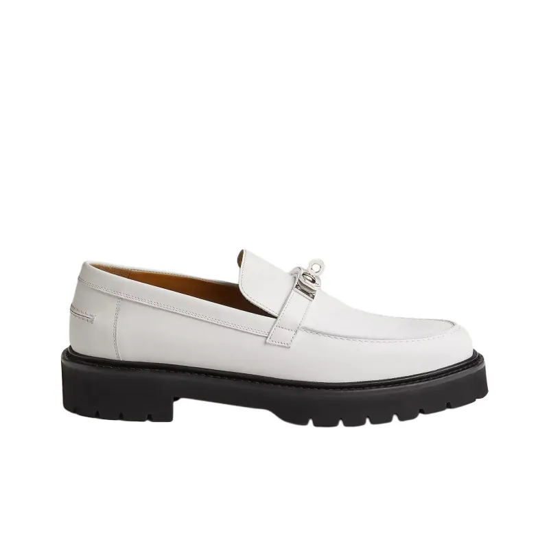 HERMES Icone Loafers Men's White-1