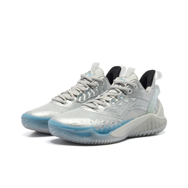 QIAODAN Blast 2.0 Galaxy Cushioning Anti Slip And Wear Resistant Low Top Basketball Shoes Men's Silver-2