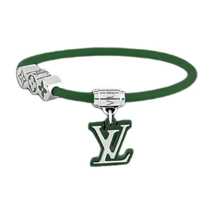 LOUIS VUITTON Metal, Canvas, Leather Bracelets Unisex Green-0