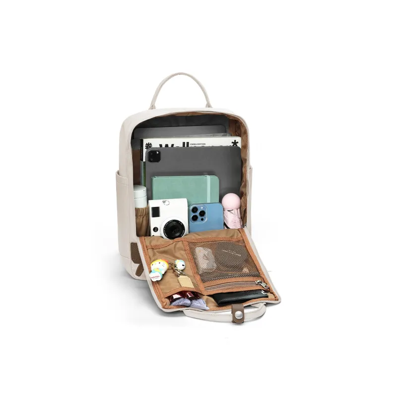 MYD Polyester Backpack Medium Size Unisex Nut-6