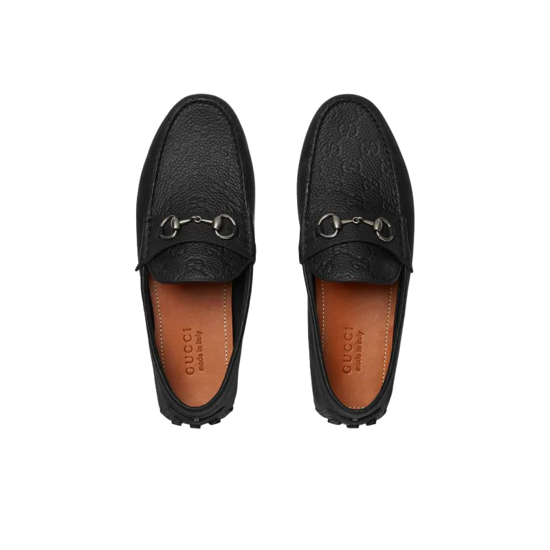GUCCI DRIVER Gommino Loafers Men's Black-4