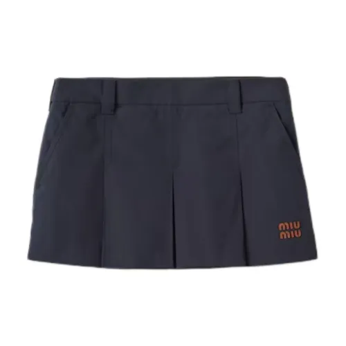 MIU MIU Casual Short Skirts Women's Marine Blue