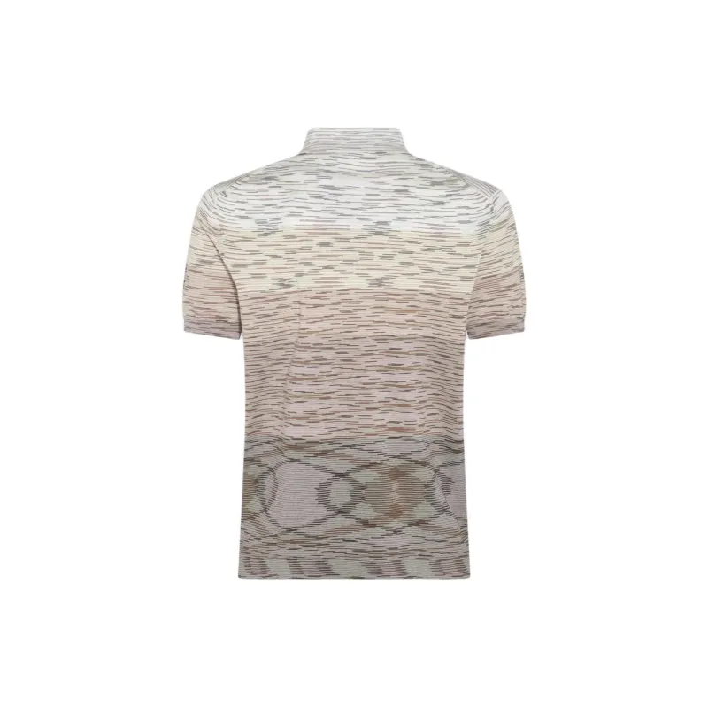 MISSONI Slub Short Sleeved Polo Shirt-1