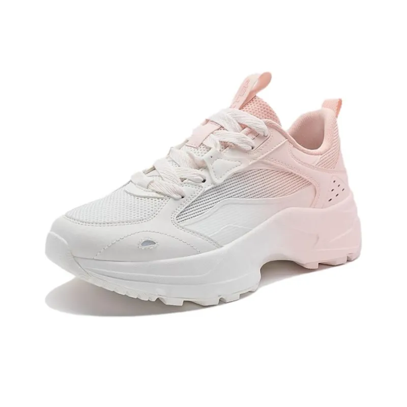 XTEP Moonstar 2.0 Breathable Lightweight Low Top Casual Shoes Women's White Pink-1