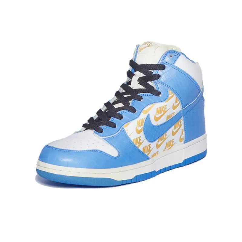 Supreme x Nike Dunk SB Prototype Anti-Slip Wear-Resistant High-Top Skateboard Shoes Men's Blue-1
