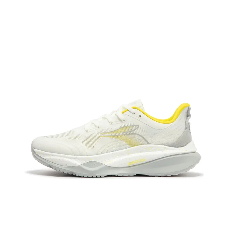 361° Cushioning Wear Resistant Low Top Running Shoes Men's White Gray-0