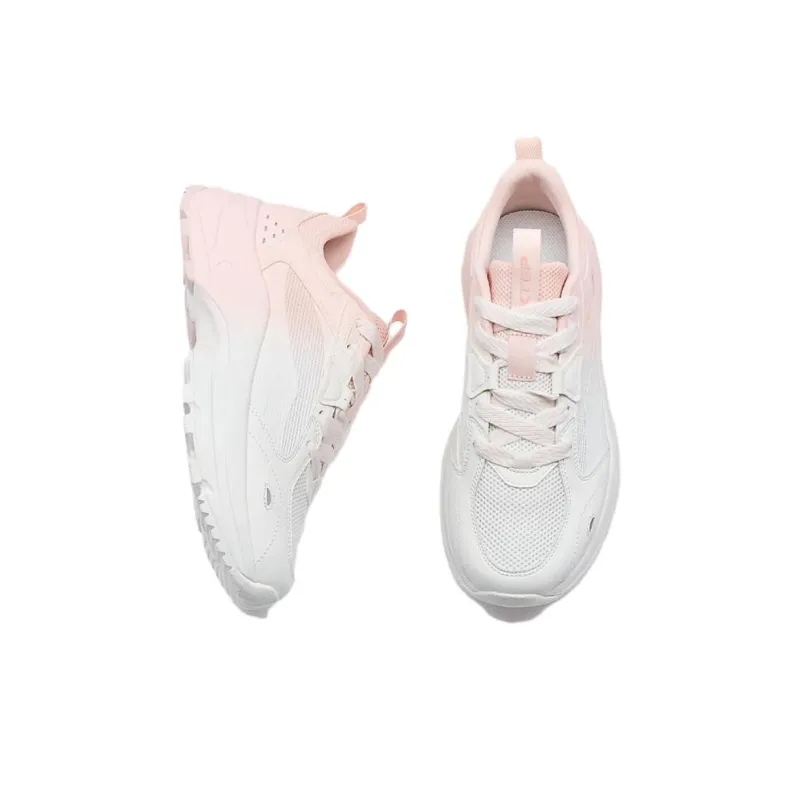 XTEP Moonstar 2.0 Breathable Lightweight Low Top Casual Shoes Women's White Pink-3