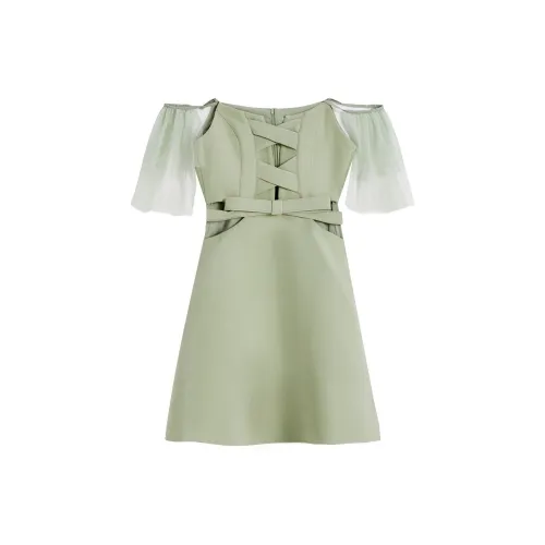 BloominGirls Short-Sleeved Dresses Women's Light Matcha Green