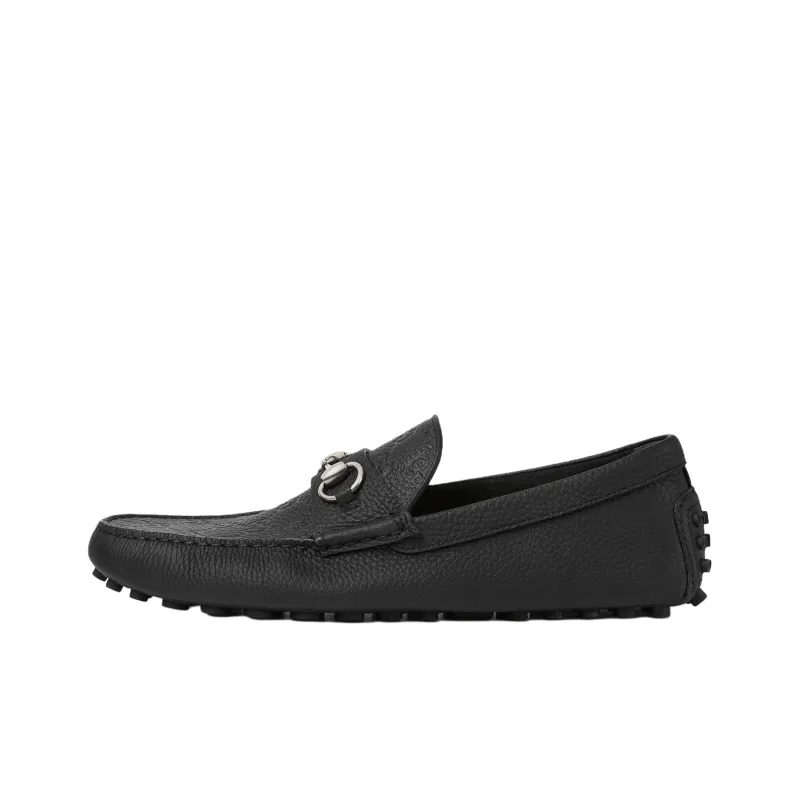 GUCCI DRIVER Gommino Loafers Men's Black-0