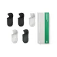 [7A Grade Antibacterial Ankle Socks]Twilight Black+Twilight Black+Frost White+Frost White+Deep Carbon Gray