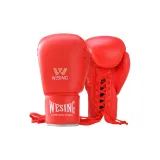 Microfiber Leather Lace-Up New Logo Red