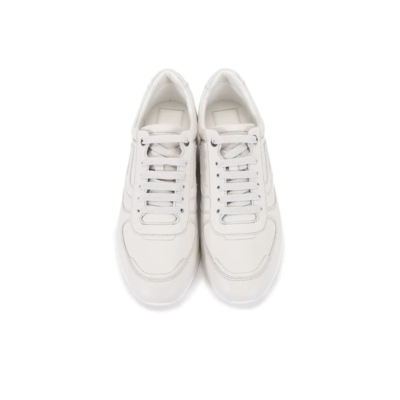 BALLY Low Top Running Shoes Men's Gray White-3