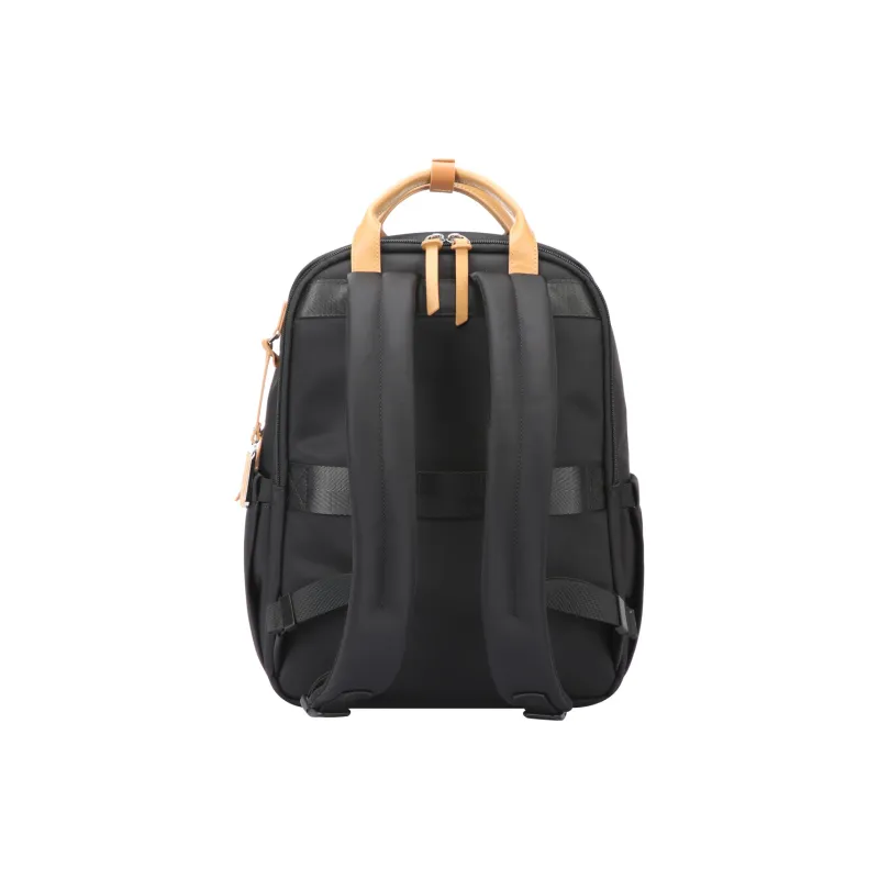 BOPAI Top Grain Cow Leather Backpacks Backpack Laptop Bags Regular Women's Black-3