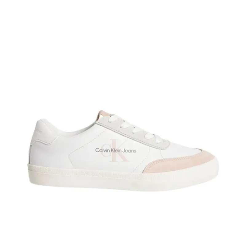 CKJ CALVIN KLEIN JEANS Low Top Skateboard Shoes Women's Pink-1