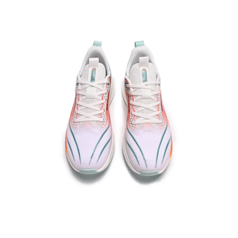 HERR TIGER Cushioning Anti-Slip And Wear-Resistant Breathable Rebound Low-Top Running Shoes Men's Cut-Out White Orange-11