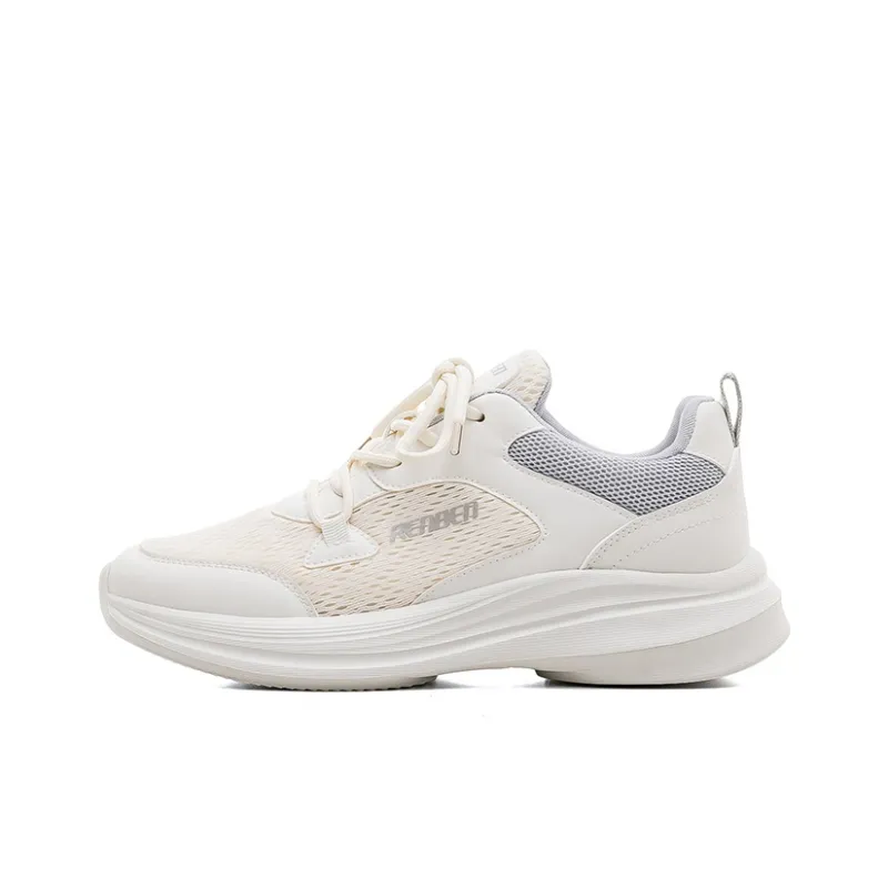 RENBEN Breathable Low Top Running Shoes Men's Beige-0