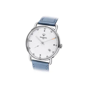 Diamond Automatic/Manual Mechanical Movement Watch Unisex White Dial