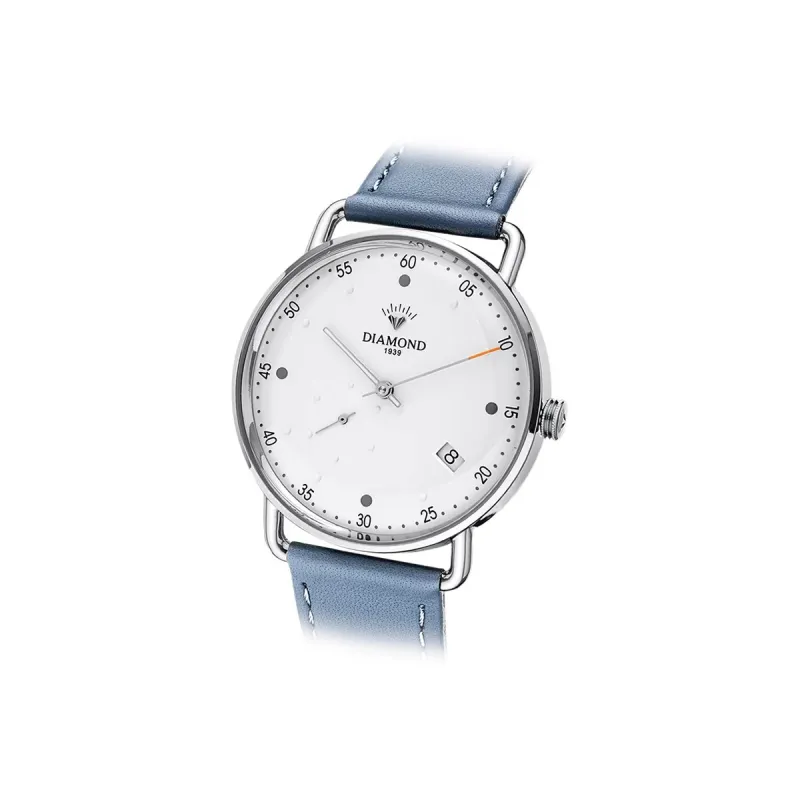Diamond Automatic/Manual Mechanical Movement Watch Unisex White Dial-0