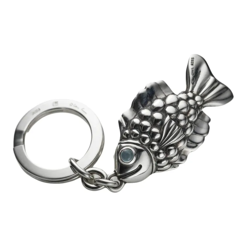 OLE LYNGGAARD COPENHAGEN 925 Sterling Silver Aquamarine Keychains Unisex Silver-1