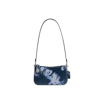 COACH Penn Smooth Leather Handbag Shoulder Bag Women's Midnight Marine Blue