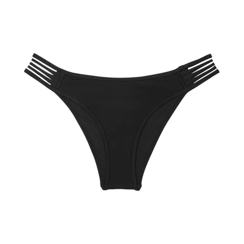 Victoria's Secret PINK Archives Swim Strappy Hipster Brazilian Bikini Bottom /B Swimming Shorts Women's Black